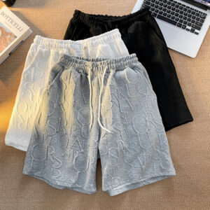 Zomerwafelgebreide shorts voor heren Niche en stijlvolle vrijetijdskleding