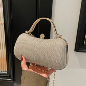 Avondtassen zijn populair dit jaar, damestassen met prachtige textuur, kleine tassen met eenvoudige slotsluiting, crossbody-kettingtassen met enkele schouder voor dames