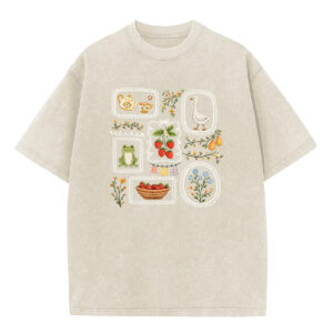 Casual streetwear top met korte mouwen voor dames met retroprint