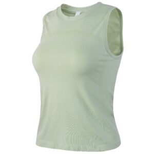 Dun sneldrogend yogakleding fitnessvest voor dames, elastische afslankende hardlooptraining mouwloze sport buitentop