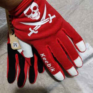 Men Women Full Finger Cycling Gloves Skull Pirate Pattern, Anti Slip For Outdoor Sports Riding