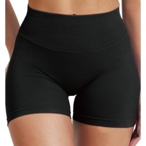 3-pack naadloze butt-lifting bikershorts, stretch-yogashorts met hoge taille en buikcontrole voor dames