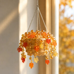 Autumn Beaded Plant DIY Kit Artificial Flower Pot