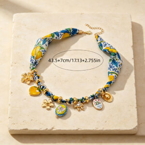 Bohemian Style Flower Pendant Clavicle Chain Necklace Women Neck Jewelry For Daily Dating Summer Party Occasions