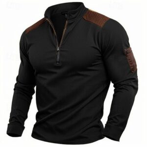 Cross-Border New Men's Sweatshirt Men's Casual Sweatshirt Stand Collar Placket Zipper Sweatshirt Autumn And Winter Tops For Men