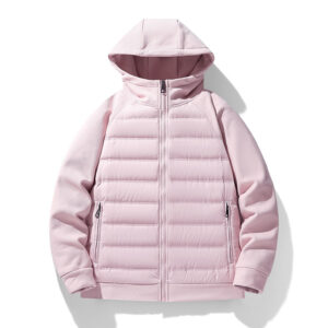 Gebreid patchwork sportjack met capuchon voor heren en dames