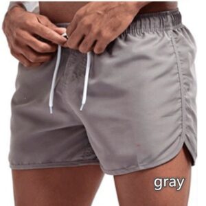 Men Summer Fitness Shorts, Comfort Breathable Solid Color Running Training Sports Shorts