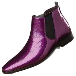 Men's Slip-on Pointed-toe British-style High-top Leather Boots