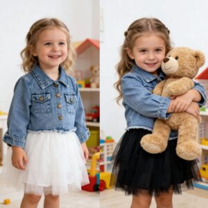 Mesh Bubble Skirt Children's Trendy Coat Princess Dress