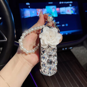 Multifunctional Folding Mirror Keychain Bag Charm For Women