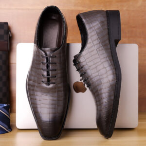All-matching Lace-up Britse Knappe Kantoorschoenen Heren