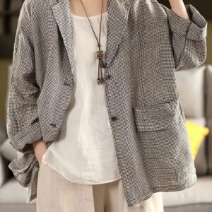 Amazon Autumn Japanese And Korean New Plaid Shirt Women's Tops And Jackets