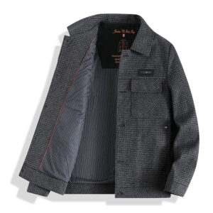 Autumn Houndstooth Lapel Minimalist Jacket