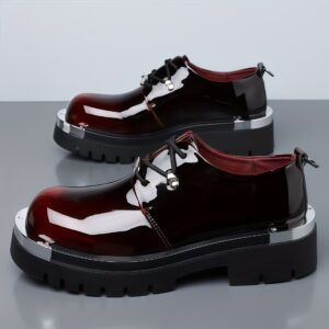 British-style Large-toe Leather Shoes For Men, Thick-soled Height-increasing Leather Shoes, Autumn And Winter High-end Simple Casual Men's Shoes, Breathable, Non-slip, And Wear-resistant