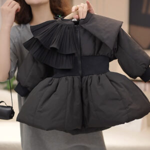 Cotton Coat - Winter Thickened Warm Padded Jacket Korean Princess Design For Kids Baby Outerwear