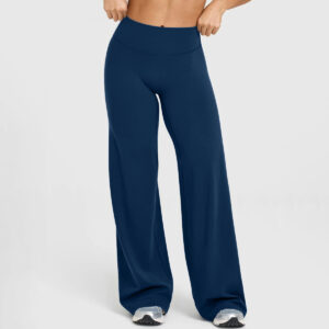Cross-Border Amazon Straight-Leg Yoga Pants For Women, No Awkward Lines, High-Waisted Flared Pants, Loose Fit, Suitable For Outdoor Sports