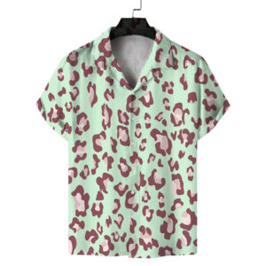 Cross-border Summer New Foreign Trade Men's Digital Printing Short Sleeve Lapel Hawaiian Casual Beach Shirt Men
