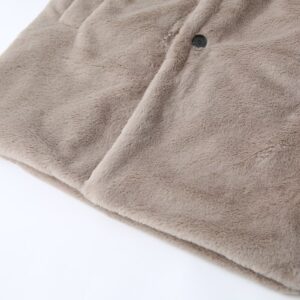 Fashionable Faux Fur Effect Coat Outerwear