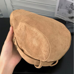 Maurad Brushed Wool Soft Retro Forward Hat For Autumn And Winter, With Artistic Style. Buckle On The Side For A Casual Look