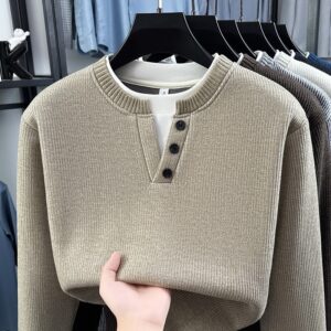 Men's Thickened Casual Pullover Sweater For Autumn And Winter