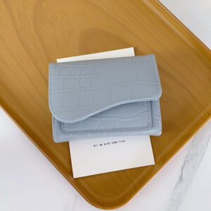 Short Fashionable Multi-color Cardholder With Zipper For Women