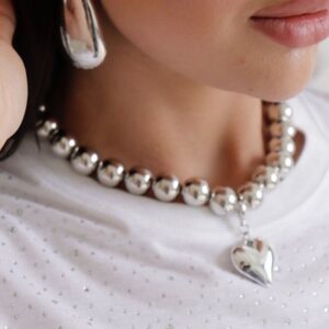 Sieraden Overdreven Ronde Punk Choker Kraagbeen Ketting Hot-Selling Geometrische Kralen Ketting Voor Vrouwen
