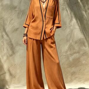 Tweedelige damesoutfit met print