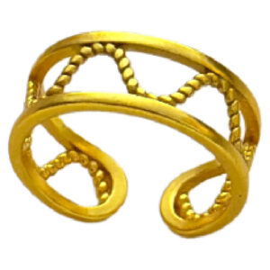 Vergulde verstelbare ring